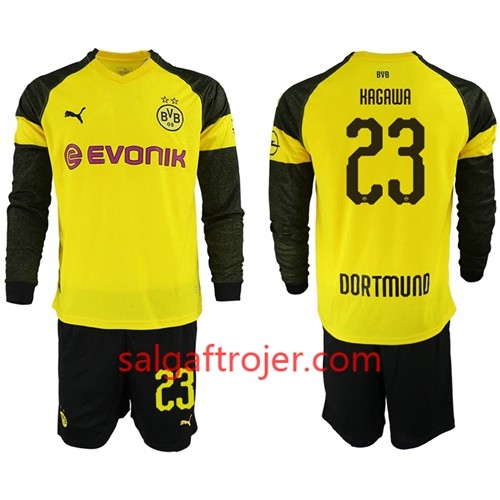 Borussia Dortmund Fodboldtrøjer Kagawa 23 Børn Hjemmebanesæt 2018/19 Langærmet Borussia Dortmund Fodboldtrøjer Kagawa 23 Børn Hjemmebanesæt 2018/19 Langærmet